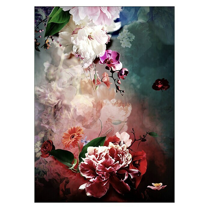 ProArt Bild Alu-ArtColourful Baroque Flowermix, B x H: 70 x 100 cm Front View