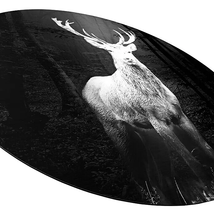 ProArt Bild - Grey Deer Head, Durchmesser: 100 cm - Detailaufnahme