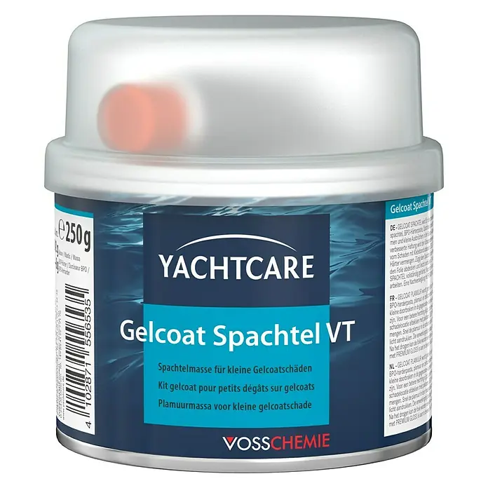 Yachtcare Gelcoat Spachtel VT - 250 g - Yachtcare Gelcoat Spachtel VT, eine Spachtelmasse zur Ausbesserung kleiner Gelcoatschäden. Inklusive Härter für optimale Ergebnisse.