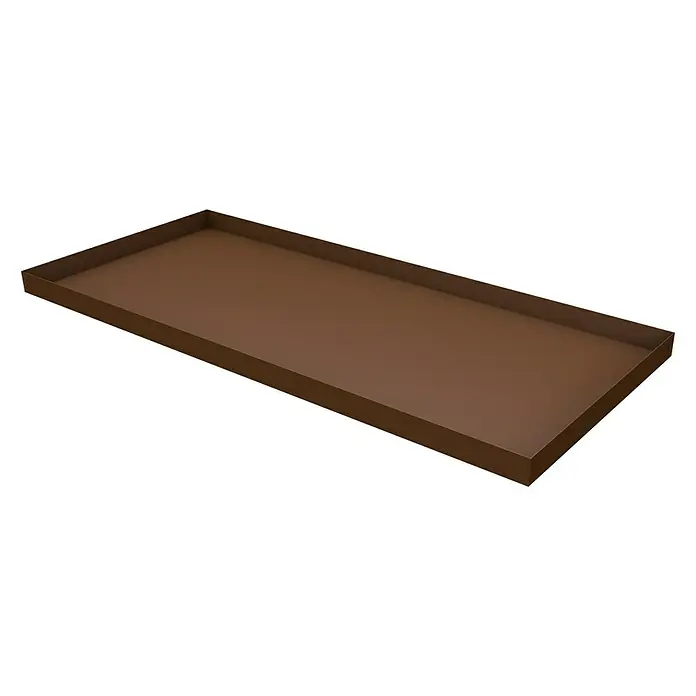 Gutta Kasten-Untersetzer Valenta 150 - L x B x H: 160 x 70 x 50 cm, Aluminium, Rost Matt - Braunes Pflanzgefäß für den Innen- und Außenbereich. Die rechteckige Form und die dunkle Farbe machen es zu einem stilvollen Dekorationsstück.