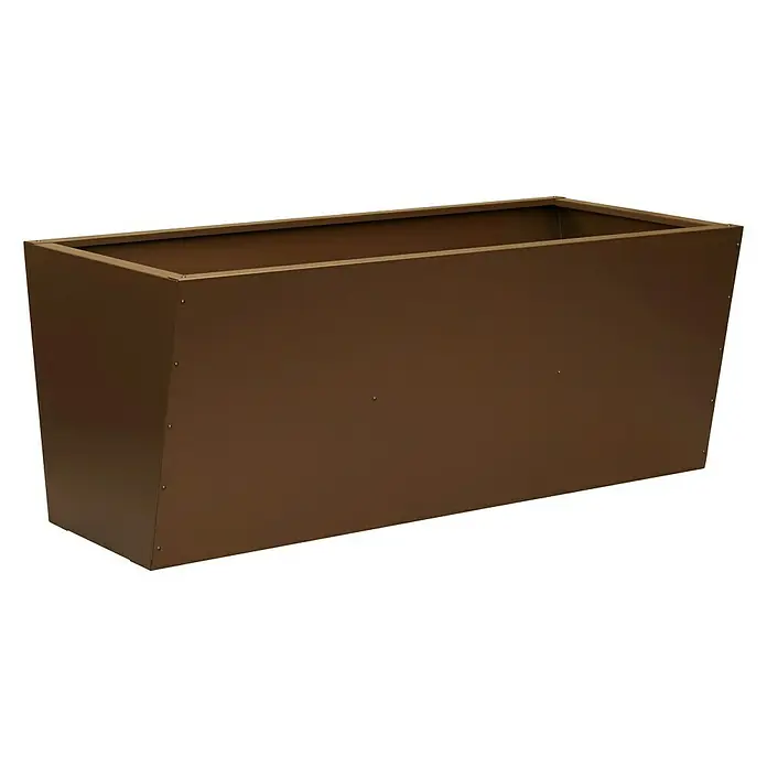 Gutta Hochbeet Valenta 200 - 200 x 90 x 80 cm, Aluminium, Rost Matt - Brauner rechteckiger Pflanzkasten aus Metall. Der Pflanzkasten ist ideal für den Innen- und Außenbereich und hat eine moderne Optik.