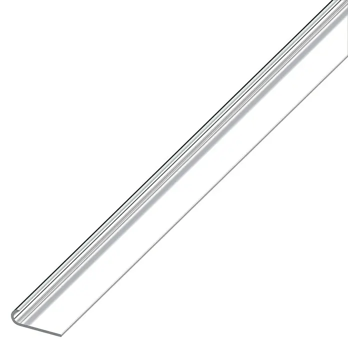 KantenschutzL x B x H: 1.000 x 22 x 5,8 mm, Aluminium, Chrom-Optik - Ein glänzender, silberfarbener Bilderrahmen, der sich ideal für Fotos, Kunstdrucke oder andere dekorative Elemente eignet.