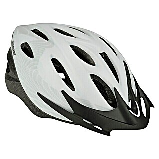 Fischer_Fahrrad Fahrradhelm White Vision (Größe: L/XL 58 - 61 cm, Weiß/Schwarz)