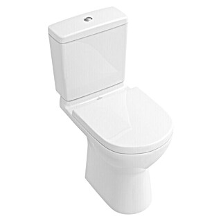 Villeroy & Boch O.novo Stand-WC-Kombination Typ 2 (Mit Spülrand, Mit schmutzabweisender Glasur, Spülform: Tief, WC Abgang: Waagerecht, Weiß)