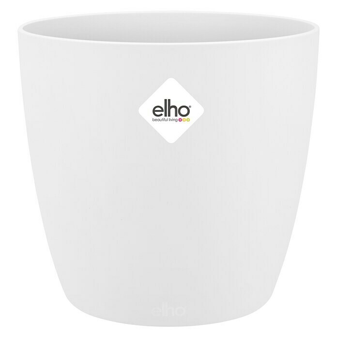 Elho Brussels Übertopf (Ø x H: 16 x 15 cm, Weiß, Glänzend)