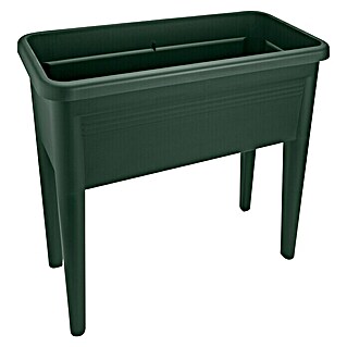 Elho Green Basics Hochbeet XXL (75 x 37 x 65 cm, Kunststoff, Laubgrün)