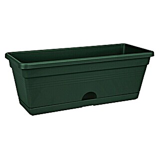 Elho Green Basics Pflanzkasten Mini (Außenmaß (L x B x H): 30 x 12 x 11 cm, Kunststoff, Laubgrün)