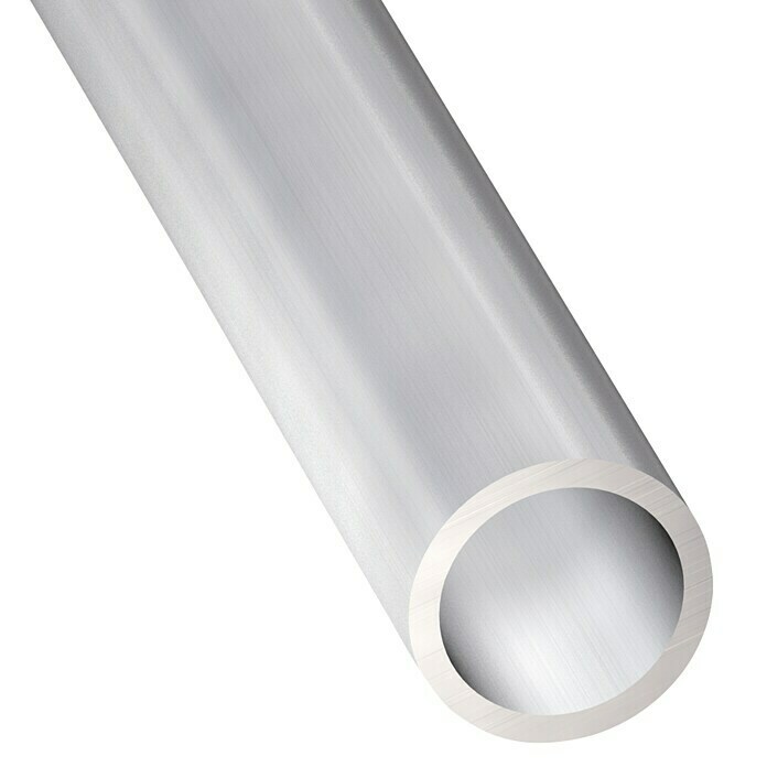 Kantoflex Tubo redondo (Ø x L: 6 x 1.000 mm, Aluminio, Plateado, Anodizado)