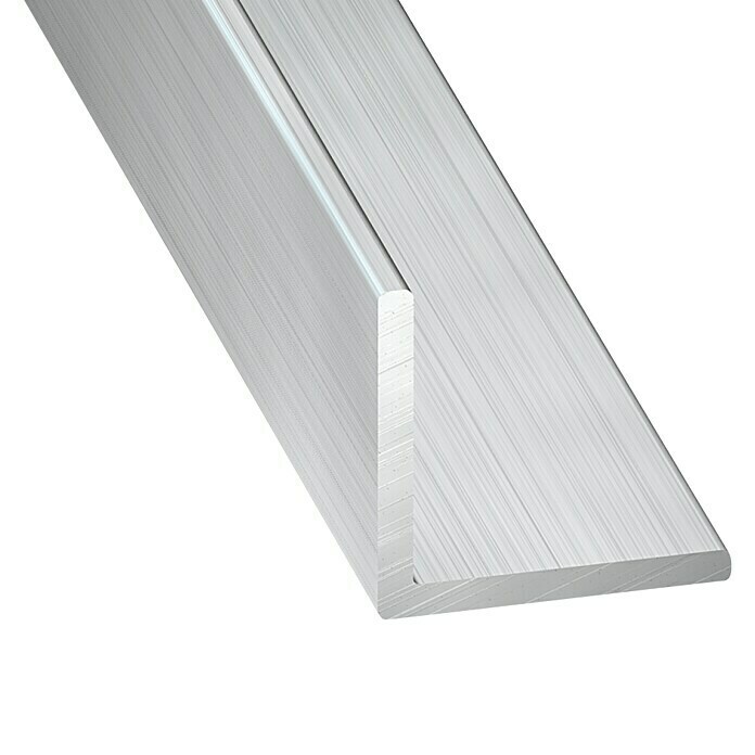 Kantoflex Winkelprofil (L x B x H: 1.000 x 10 x 10 mm, Stärke: 1 mm, Aluminium, Silber, Oberfläche: Roh)