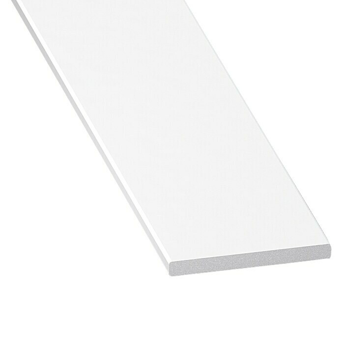 Kantoflex Flachstange (L x B: 1.000 x 24 mm, Stärke: 2,5 mm, Kunststoff, Weiß, Blank)