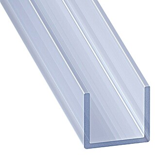 Kantoflex U-Profil (L x B x H: 2 000 x 18 x 10 mm, PVC, Unbehandelt, Transparent)