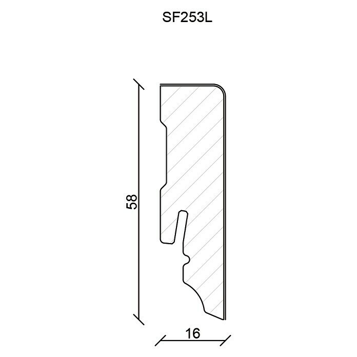 Sockelleiste Weiss Foliert