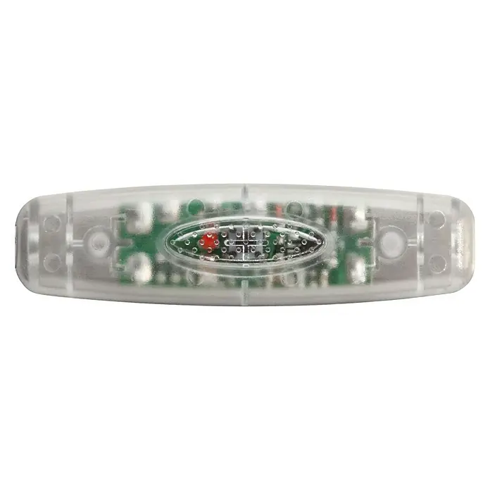 UniTEC Schnurdimmer - Transparent, 4-25W (LED), 25-160 W (ohmsche Lasten) - Transparenter Inline-Schnurschalter mit sichtbaren elektronischen Komponenten.