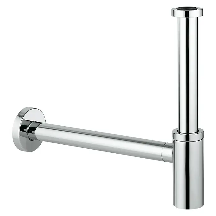Grohe Waschtisch-Siphon Articulation - 1 ¼″, Durchmesser: 32 mm, Verchromt - Glänzender Siphon aus Chrom mit Wandanschluss. Das Produkt ist für Waschbecken geeignet und einfach zu installieren.