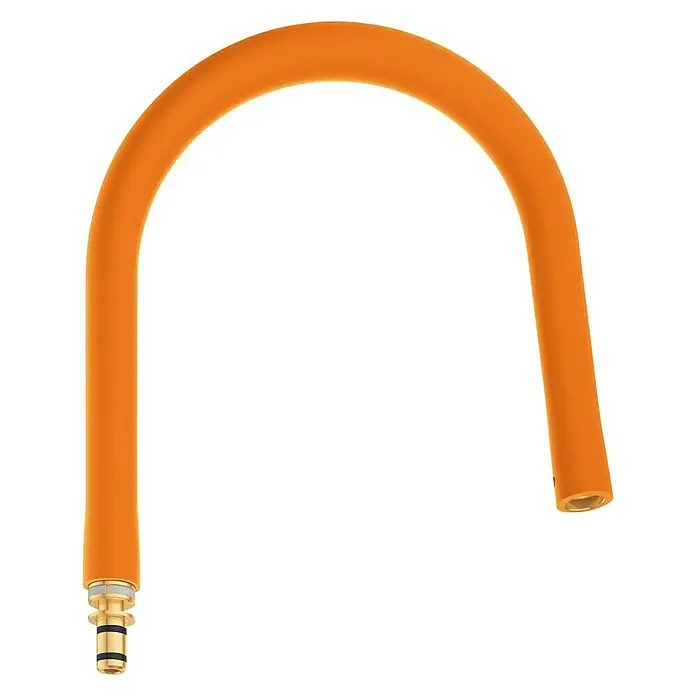 Grohe Essence Schlauchauslauf GrohFlex - Orange, Silikon - Orangefarbener Schlauchbogen mit Anschlussstück für Sanitärinstallationen. Ideal für flexible Wasserleitungen und Armaturen.