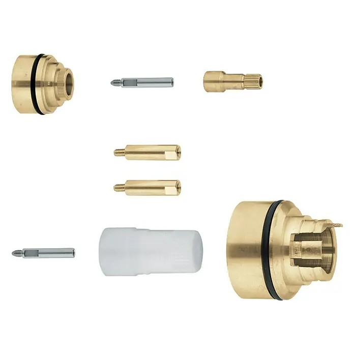 Grohe Verlängerungs-Set - Passend für: Grohe Unterputz-Körper Rapido T, Gesamtumfang: 8 -tlg. - Ein Sortiment an Ersatzteilen für Sanitärarmaturen, einschließlich Messing- und Kunststoffkomponenten. Ideal für Reparaturen.