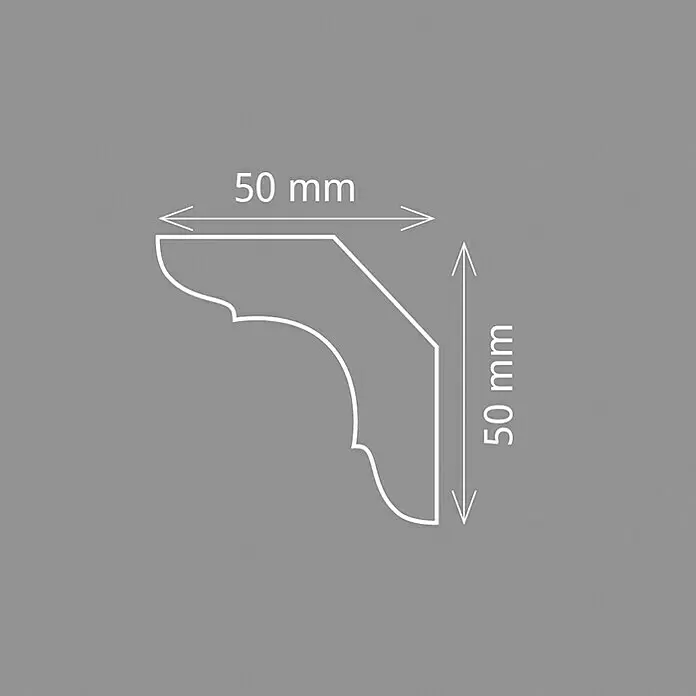 Zierprofil E 17 - 200 cm x 50 mm x 5 cm, XPS-Hartschaumplatten, 2 Stk. - Detailaufnahme