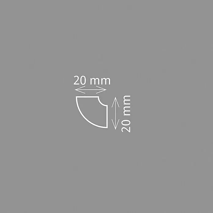 Zierprofil E 80 - 1,5 m x 2,1 cm x 2,5 cm, XPS-Hartschaumplatten, 4 Stk. - Detailaufnahme