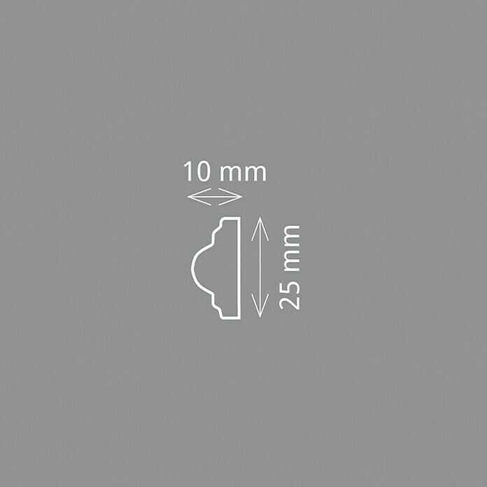 Wandleiste CW 10Länge: 2 m, Weiß Detail Shot