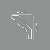 Zierprofil Prestige Vera-F (200 cm x 60 mm x 7 cm, Expandiertes Polystyrol (EPS))