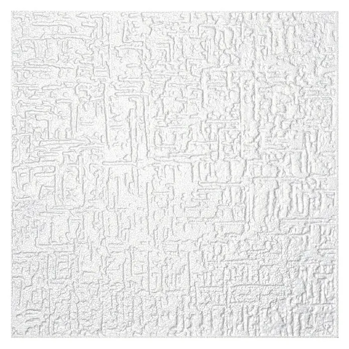 Deckenplatte D 80 - 50 x 50 cm, Weiß, 2 m², Polystyrol geschäumt - Ein strukturiertes, weißes Oberflächendesign, ideal als abstrakter Hintergrund oder Textur für verschiedene Anwendungen.