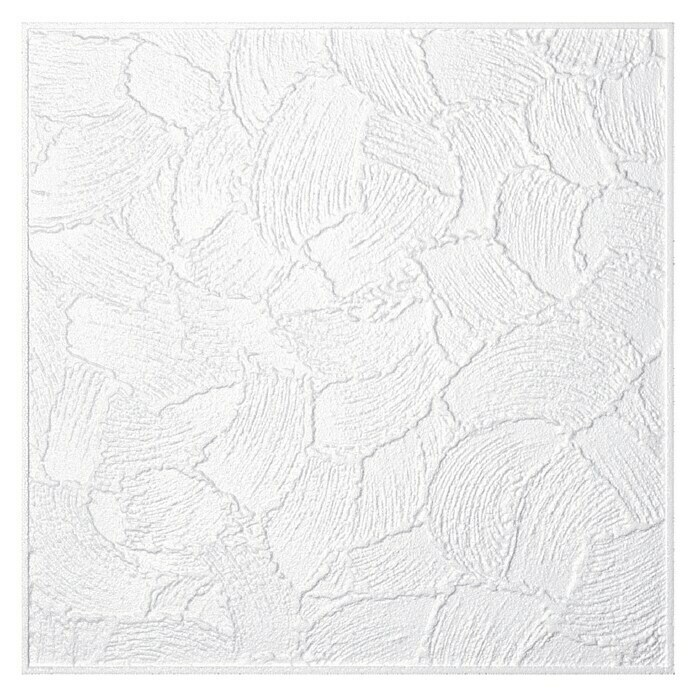 Deckenplatte (50 x 50 cm, Weiß, 2 m², Polystyrol geschäumt)