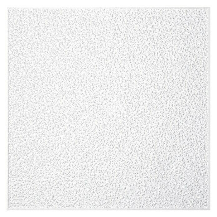 Deckenplatte Struktur (50 x 50 cm, Weiß, 2 m², Polystyrol geschäumt)