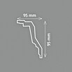 Zierprofil (200 x 9,5 x 9,5 cm, Expandiertes Polystyrol (EPS))