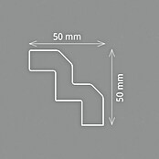 Zierprofil Modern T 70 (200 x 5 x 5 cm, Polystyrol XPS)