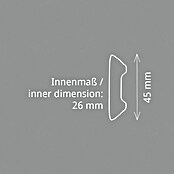 Zierprofil Kabelkanal L 45 (200 x 4,5 x 4,5 cm, Polystyrol XPS)