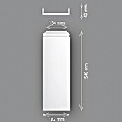 Wandelement (54 x 18,2 x 4 cm, Expandiertes Polystyrol (EPS))