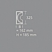 Dekoelement Halbsäule Kapitell IG/H (16,2 x 18,5 cm, Expandiertes Polystyrol (EPS))