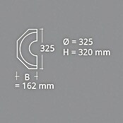 Dekoelement (16,2 x 32 cm, Expandiertes Polystyrol (EPS))