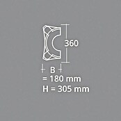 Dekoelement (18 x 30,5 cm, Expandiertes Polystyrol (EPS))