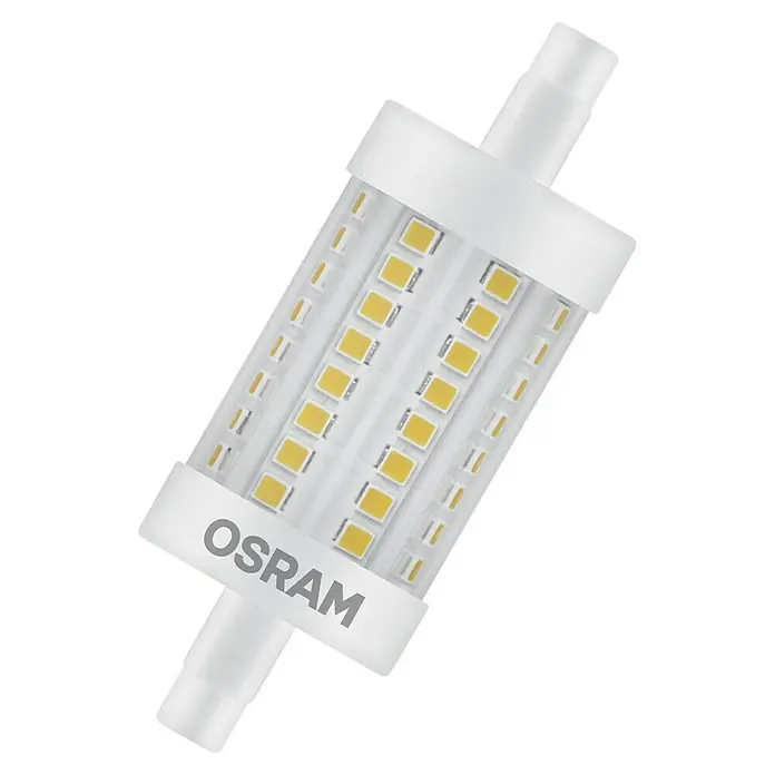 Osram Star LED-Lampe Line - R7s, Nicht Dimmbar, Warmweiß, 806 lm, 7 W - Produktaufnahme einer Osram LED-Lampe mit G9 Fassung und warmweißem Licht, ideal für den Einsatz in Wohnräumen.
