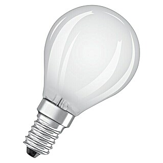 Osram Retrofit LED-Lampe Tropfenform E14 matt (E14, 1,5 W, 136 lm, Warmweiß, Matt)