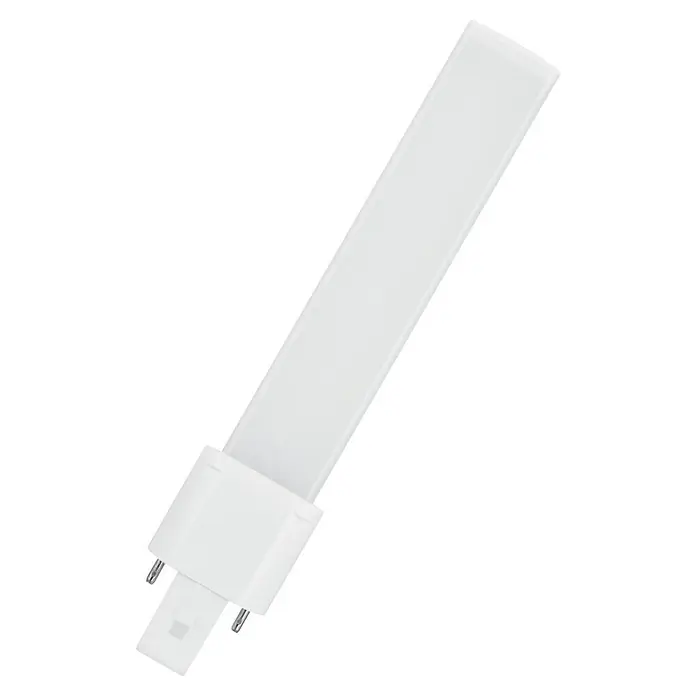 Osram Dulux S LED-Lampe - G23, Nicht Dimmbar, Kaltweiß, 500 lm, 4,5 W - Abbildung einer weißen LED-Lampe mit Stecksockel, die sich ideal für moderne Beleuchtungslösungen eignet.