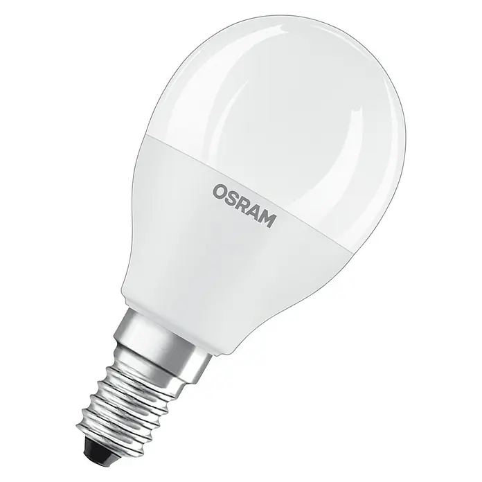 Osram Star LED-Lampe CLP40 - E14, Dimmbar, RGBW, 470 lm, 5,5 W - Nahaufnahme einer Osram LED-Lampe, die ein helles, effizientes Leuchten für jeden Raum verspricht.