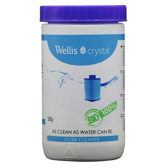 Filterreiniger - Passend für: Whirlpools - Wellis Crystal Filterreiniger, 500g Packung für kristallklares Wasser. Bio 100% umweltfreundliche Filterreinigung für Pools und Whirlpools.