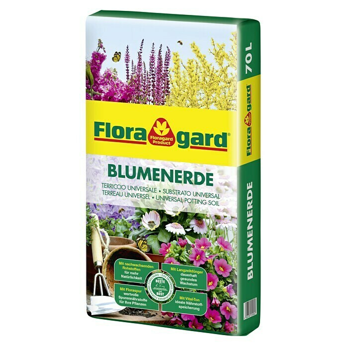 Floragard Blumenerde70 l Diagonal View