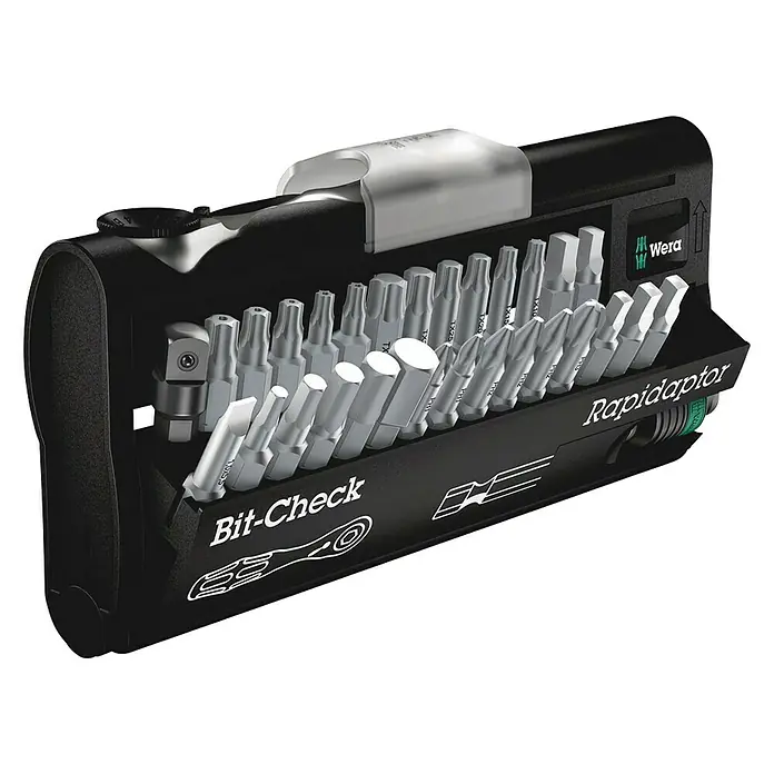 Wera Zyklop Bit-Set Bit-Check 30 Zyklop Mini 2 - 31 -tlg. - Wera Bit-Check mit verschiedenen Schraubendreher-Bits und einem Rapidaptor, ideal für den flexiblen Einsatz in Werkstatt und Hobby.