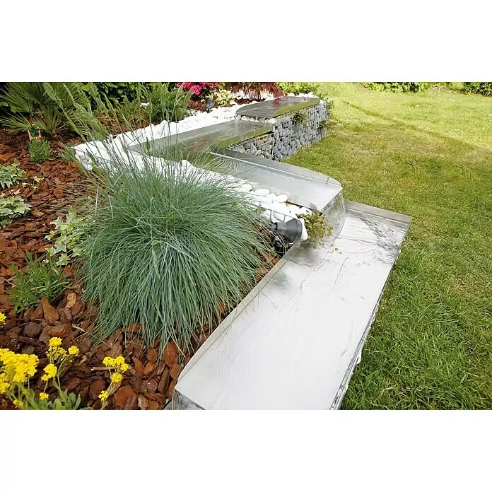 Ubbink Wasserfallschale WOLGA Erweiterungselement - 103 x 30 x 4 cm - Stimmungsaufnahme