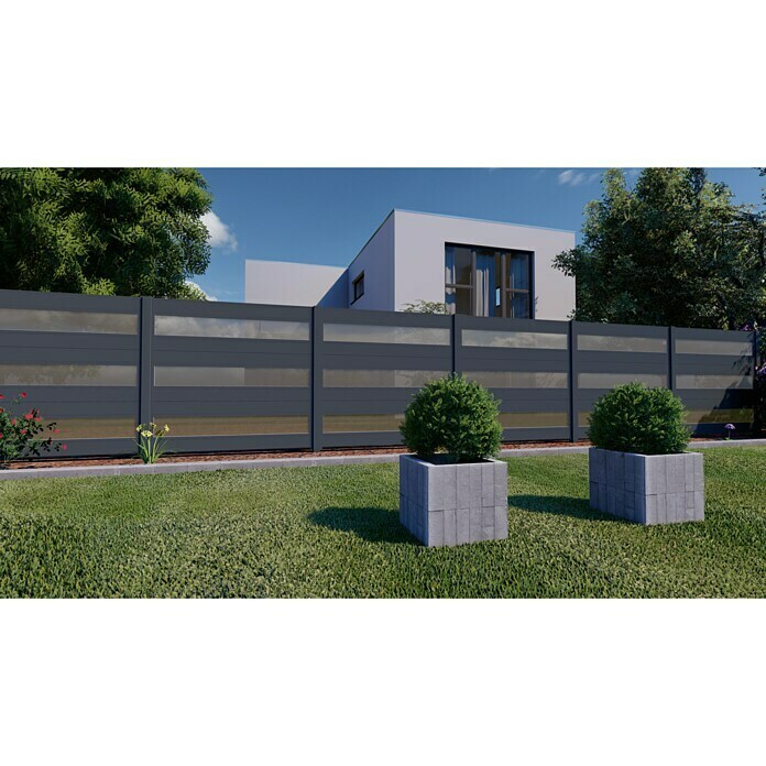 Gardendreams Gartenzaun Tallo (180 x 180 cm, Anthrazit)