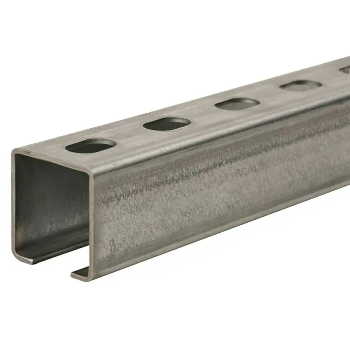 UBB Montageschiene - Profil: 38/40, Länge: 2 m - Metall-C-Profil mit Langlöchern, ideal für industrielle Anwendungen und robuste Konstruktionen, bietet hohe Stabilität und Flexibilität.