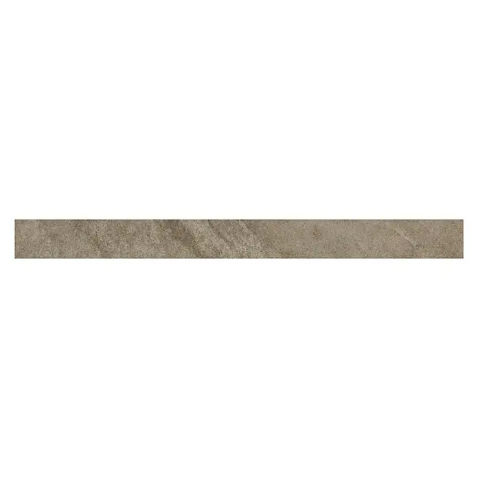Sockelfliese Geostone - 7 x 80 cm, Braun, Glänzend - Ein längliches Stück Naturstein, ideal für dekorative Akzente oder als Bordüre in der Wandgestaltung. Die natürliche Textur und Farbe machen es einzigartig.