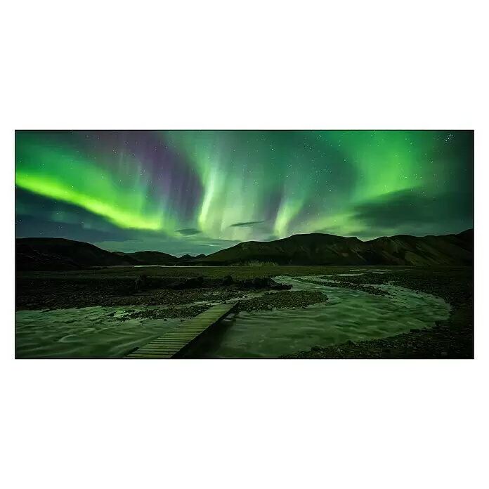 ProArt Leinwandbild - Green Polarlight, B x H: 160 x 80 cm - Vorderansicht