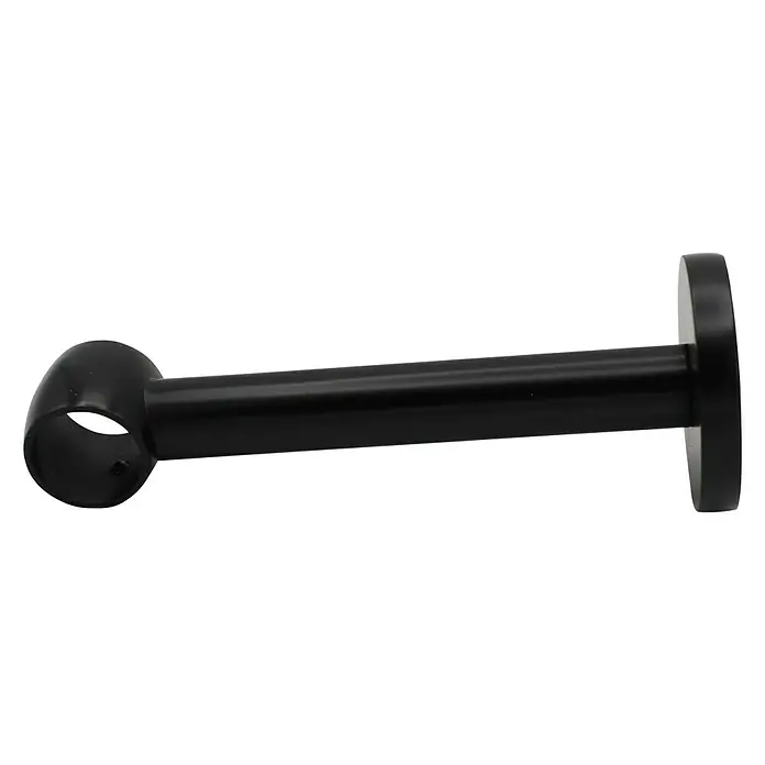 Expo Ambiente Träger Noble - Schwarz, Geeignet für: Gardinenstangen Ø 20 mm, 13,5 cm - Schwarze Kleiderstangenhalterung zur Wandmontage. Der Garderobenständer ist aus Metall und für eine einfache Installation konzipiert.