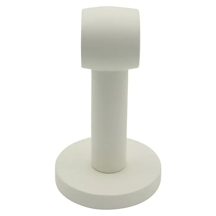 Expo Ambiente Träger Noble - Elfenbein, Geeignet für: Gardinenstangen Ø 20 mm, 8,4 cm - Nahaufnahme eines weißen, ständerförmigen Schmuckdisplays. Optimal für die elegante Präsentation von Ringen, Armbändern und Uhren.