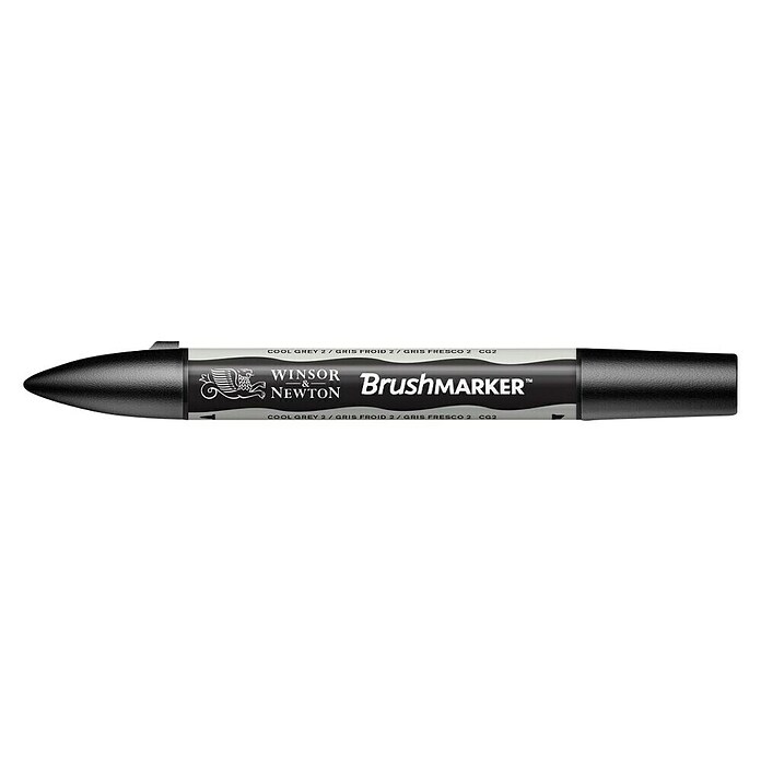 Winsor & Newton Marker kist Promarker Brush  (Cool Grey 2, 2 vrha) | BAUHAUS