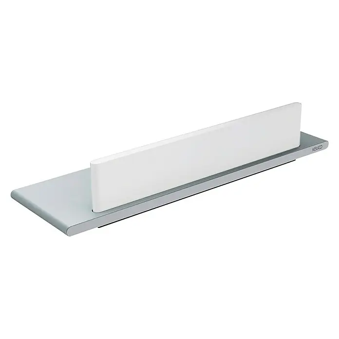 Keuco Edition 400 Badablage - Breite: 32,8 cm, Silber/Weiß, Glänzend - Ein modernes, minimalistisches Keuco Regal in Silber und Weiß, ideal für stilvolle Badezimmeraufbewahrung und zur Präsentation von Accessoires.